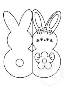 bunny holding flower card