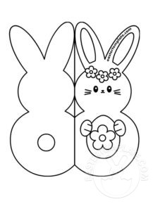 card rabbit holding egg