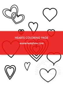 hearts coloring page