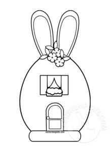 easte egg bunny house