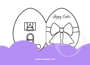 easter egg house card