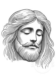 face jesus looking down