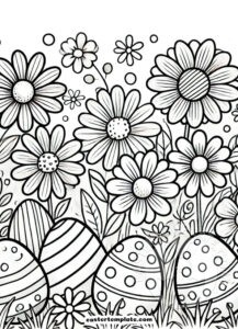 spring flowers easter eggs