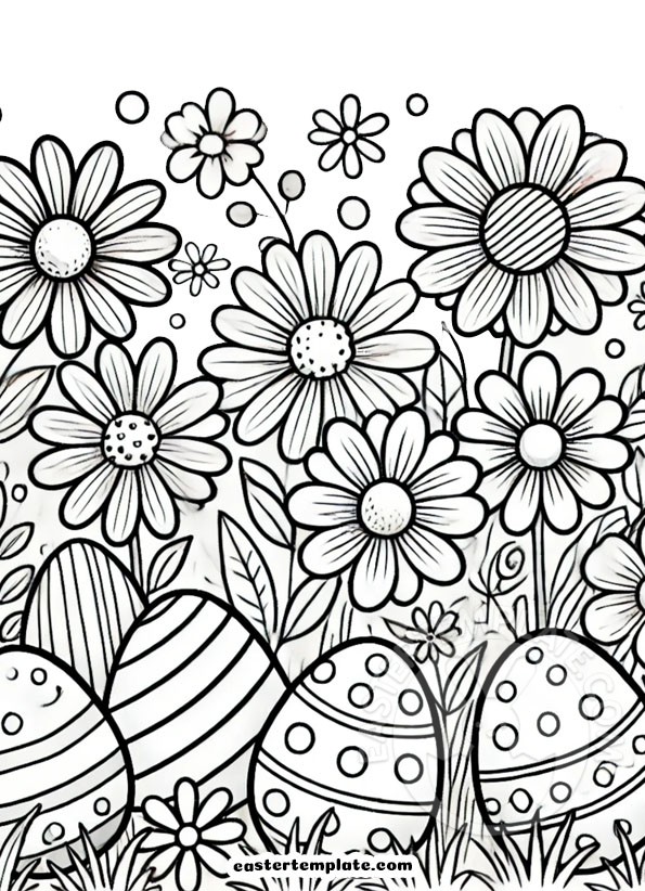 Spring Flowers and Easter Eggs 1 spring flowers easter eggs