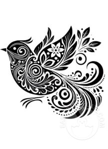 stylized bird