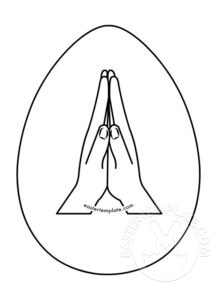 egg praying hands