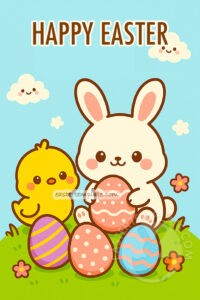 happy easter kawaii