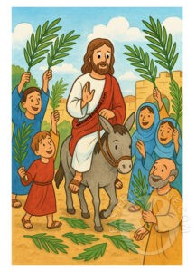 palm sunday jesus donkey