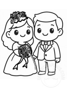 wedding coloring page
