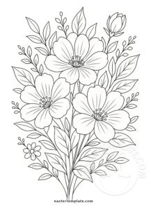 floral line art
