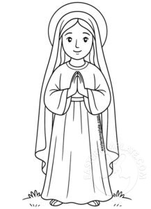 virgin mary coloring page