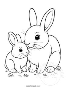 cute baby rabbit mom