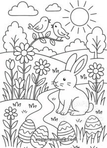 easter garden scene