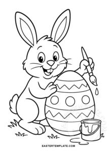 bunny painting egg