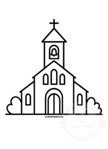 church coloring page