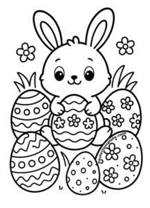 easter bunny decorated eggs