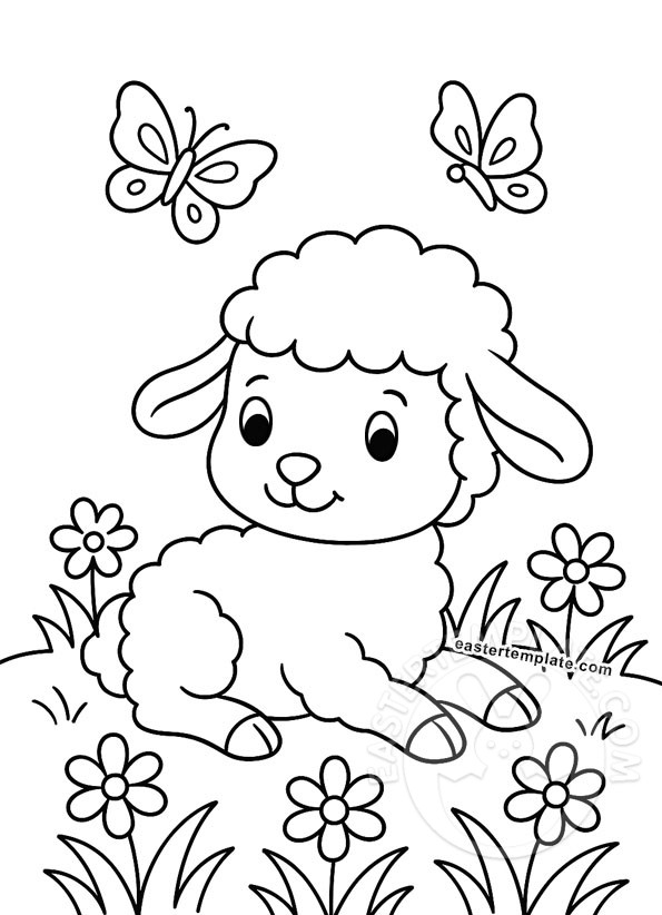 Easter Lamb in the Meadow 1 easter lamb in the meadow