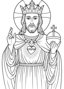 christ the king coloring page