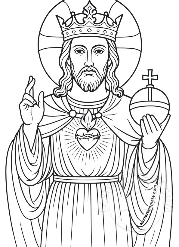 Christ the King coloring page 1 christ the king coloring page