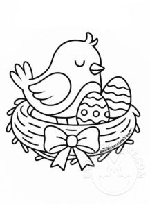 easter bird in the nest