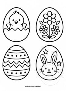 easter eggs with patterns