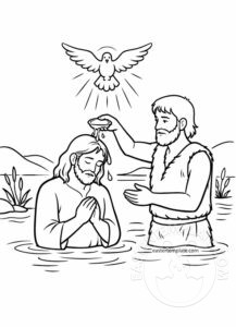 baptism of jesus coloring page