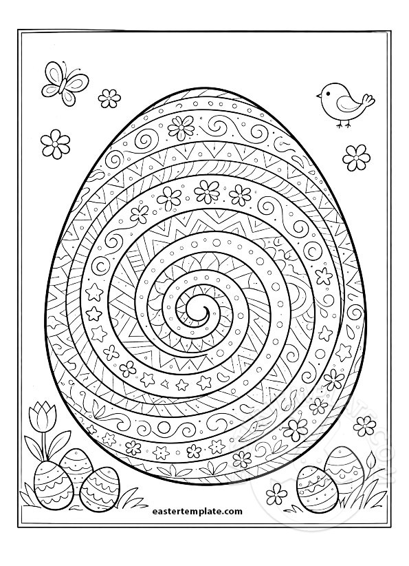 Easter egg spiral design 1 easter egg spiral design