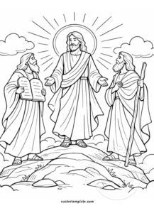transfiguration coloring page