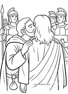 kiss of judas coloring page