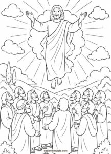 sunday school ascension coloring page