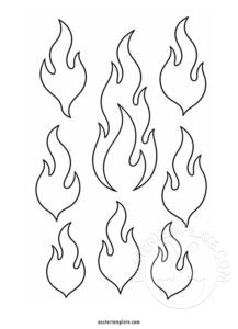 tongues of fire coloring page