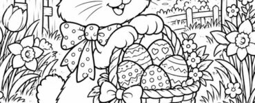 bunny carrying an easter basket