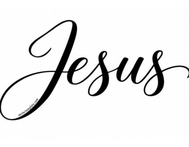 jesus in cursive