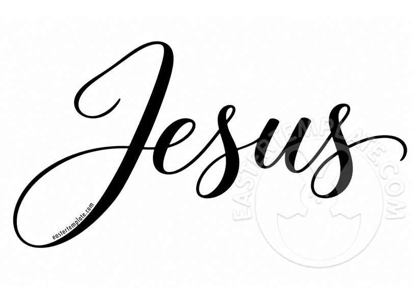 jesus in cursive